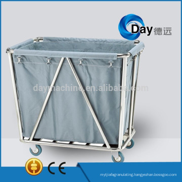 HM-22 stainless steel frame linen carts with Oxford bag